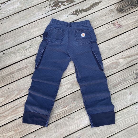 Carhartt Other - Carhartt Y2K Utility Work Wear Grid Pattern Rip-Stop Baggy Cargo Pants